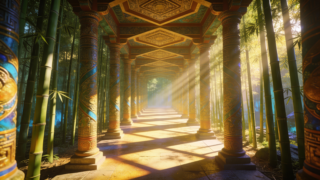 A bamboo forest extending into mathematical imposs