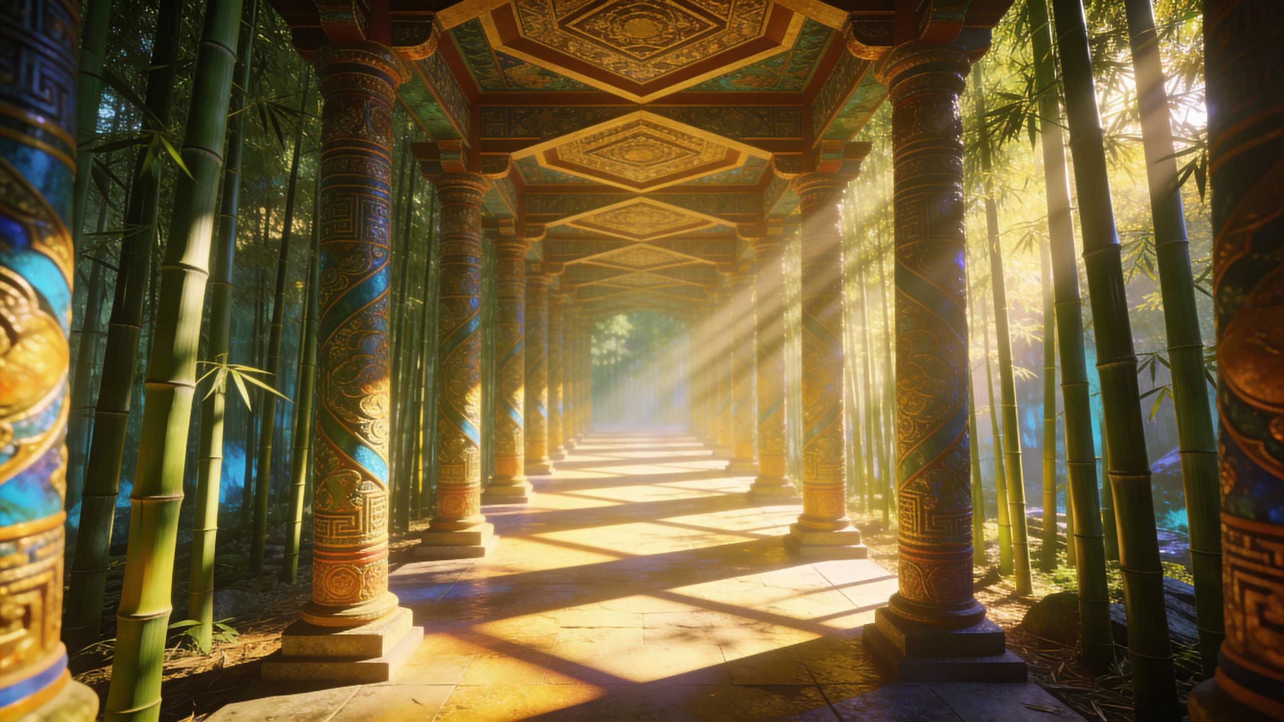 A bamboo forest extending into mathematical imposs