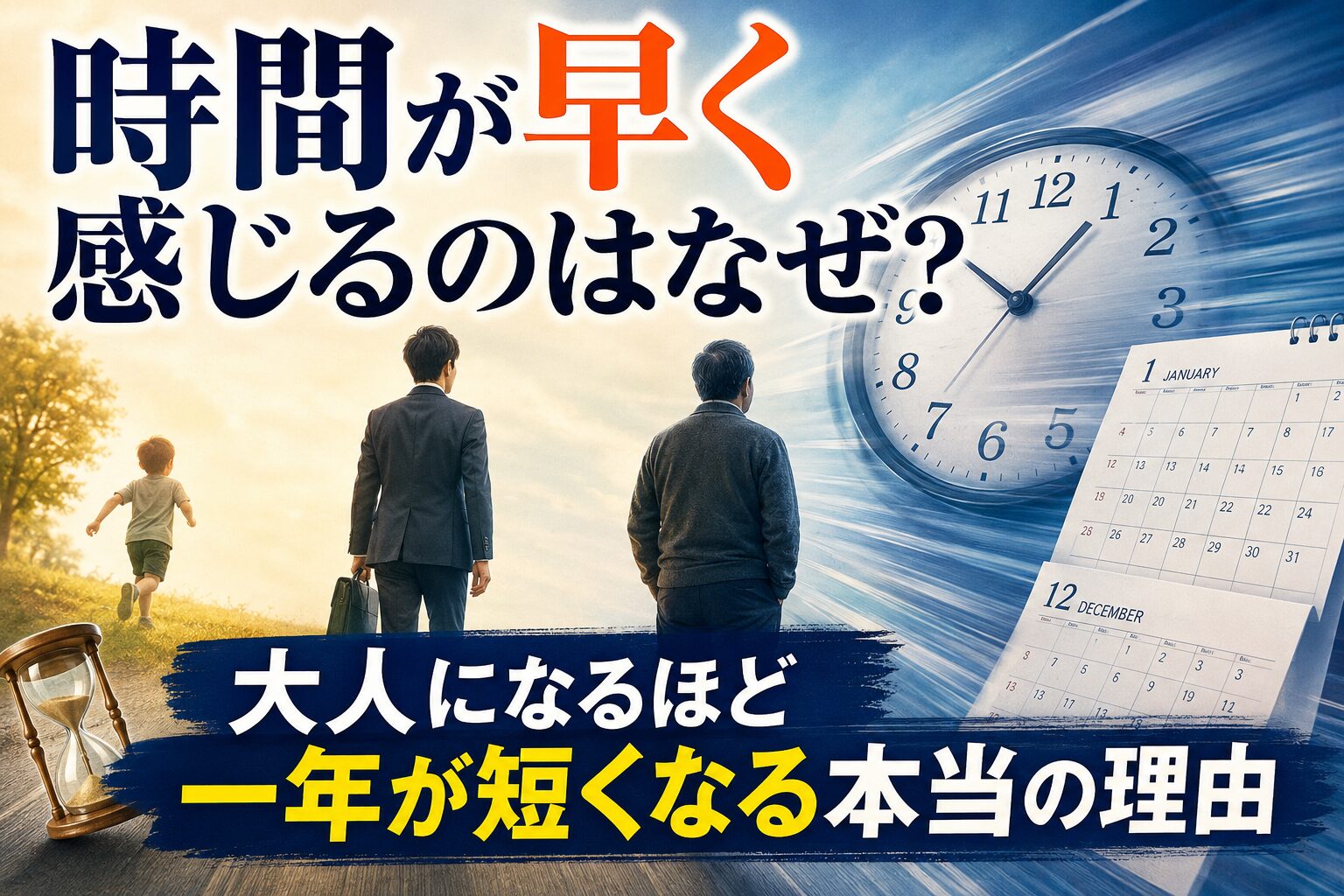 時間が早く感じるのはなぜ？大人になるほど一年が短くなる本当の理由